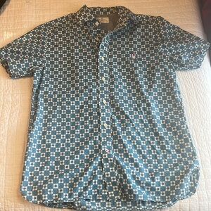 Psycho bunny short sleeved button down shirt men's small worn 1 time